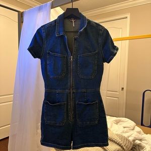 Free People Denim Romper